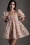 Selkie Rapunzel Puff Short-Sleeve Bubble Floral Mini Dress #1