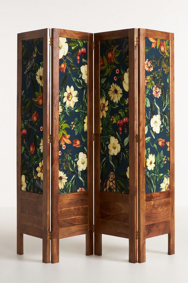 Floral Upholstered Room Divider #1