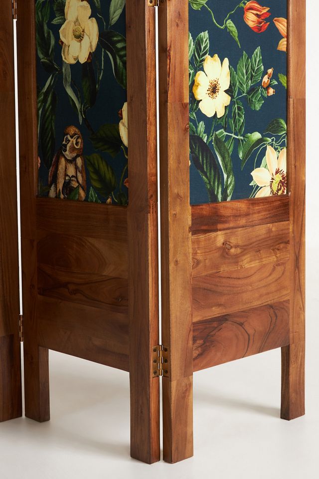Floral Upholstered Room Divider #3