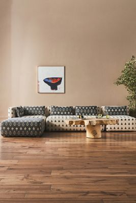 Woven Ikat Kori Armless Chair