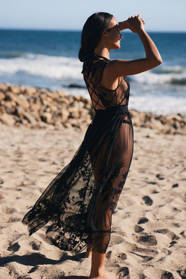 Embroidered Maxi Black Embroidered Mesh Dress Sheer Mesh Dress Embroidered  Sheer Maxi Dress By Anthropologie Embroidered Mesh Maxi Dress Anthropologie  UK
