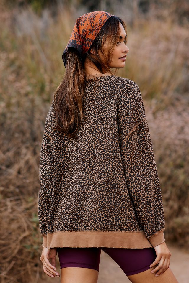 Leopard cheap sweatshirt anthropologie