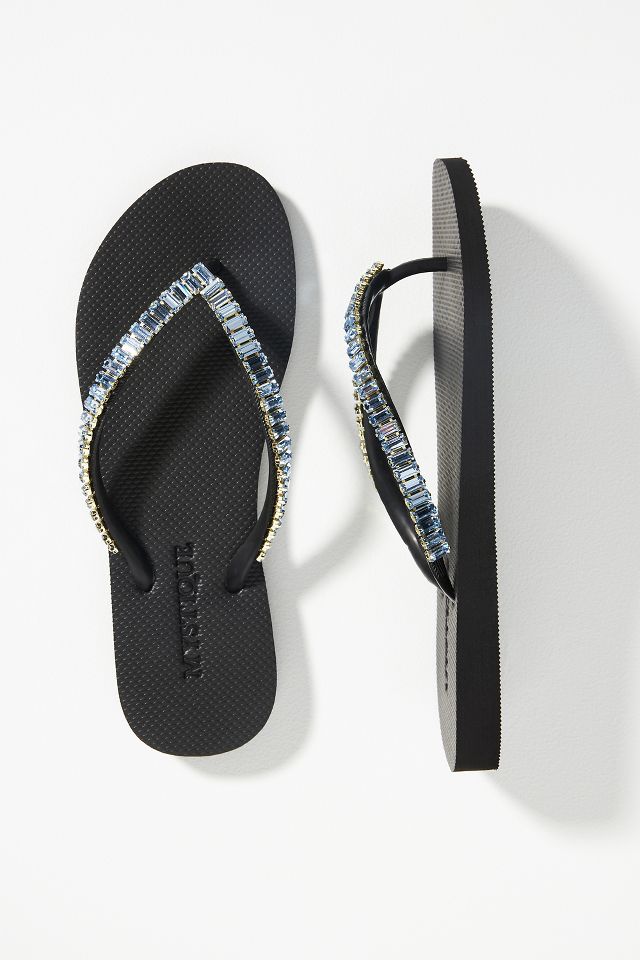 Embellished store flip flops