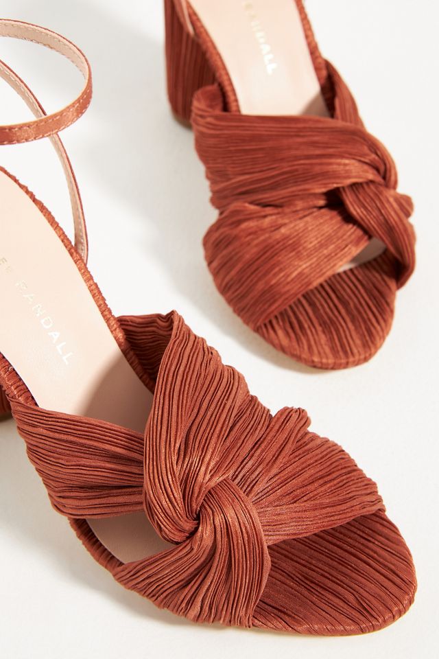 Loeffler Randall Reed High Heel Pleated Sandals in Beauty, Size 5 New in Box main image 0