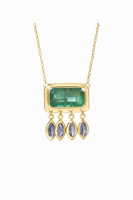 Shop Christina Magdolna Jewelry Christina Magdolna Lumen Necklace In Blue