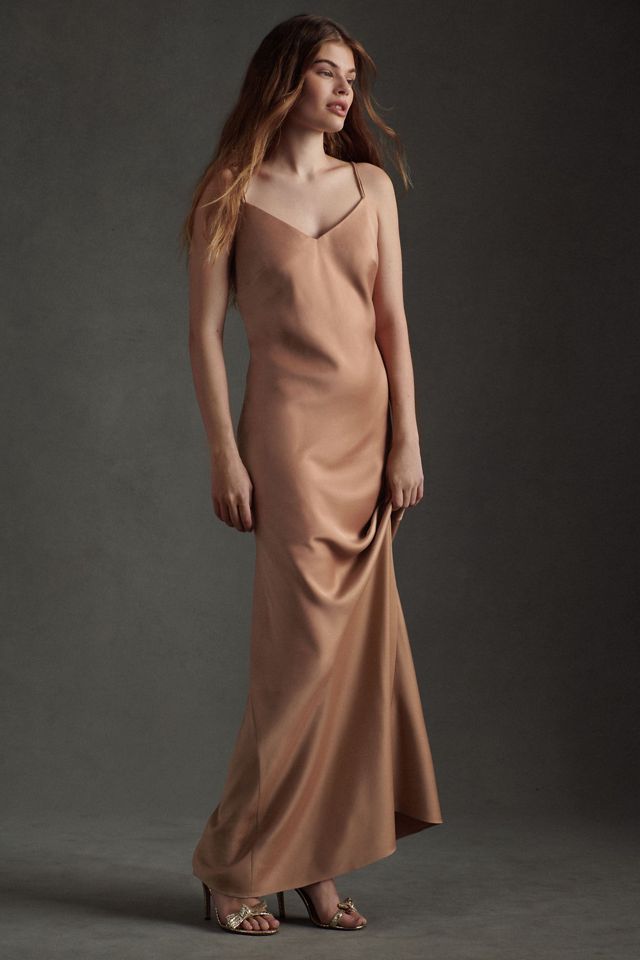 BHLDN Charlie Satin Charmeuse Dress