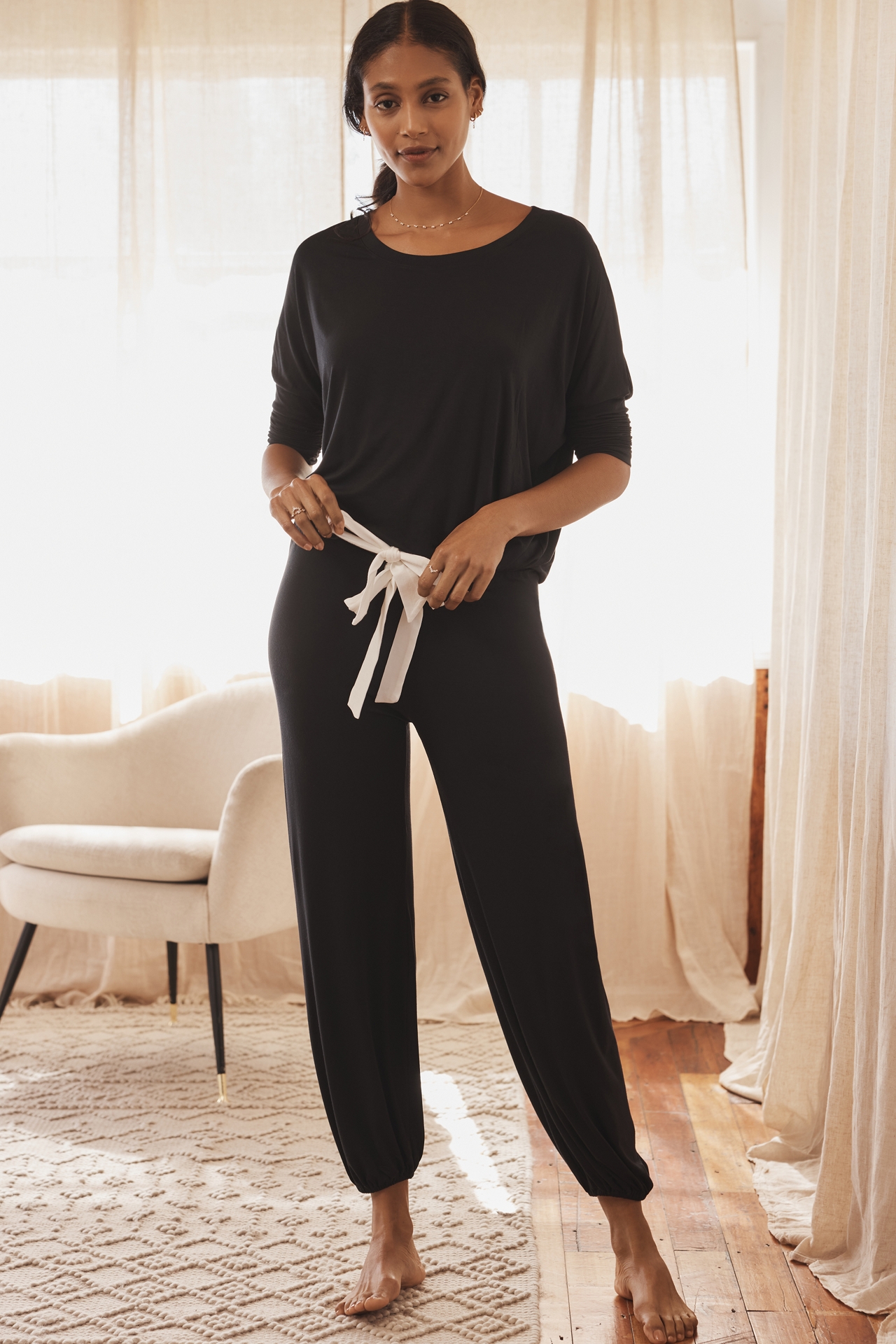 Eberjey Long-Sleeve Slouchy PJ Set