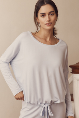 Shop Eberjey Long-sleeve Slouchy Pj Set In Blue