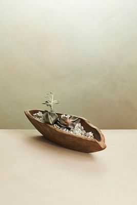 Teak Root Boat Pot, Small