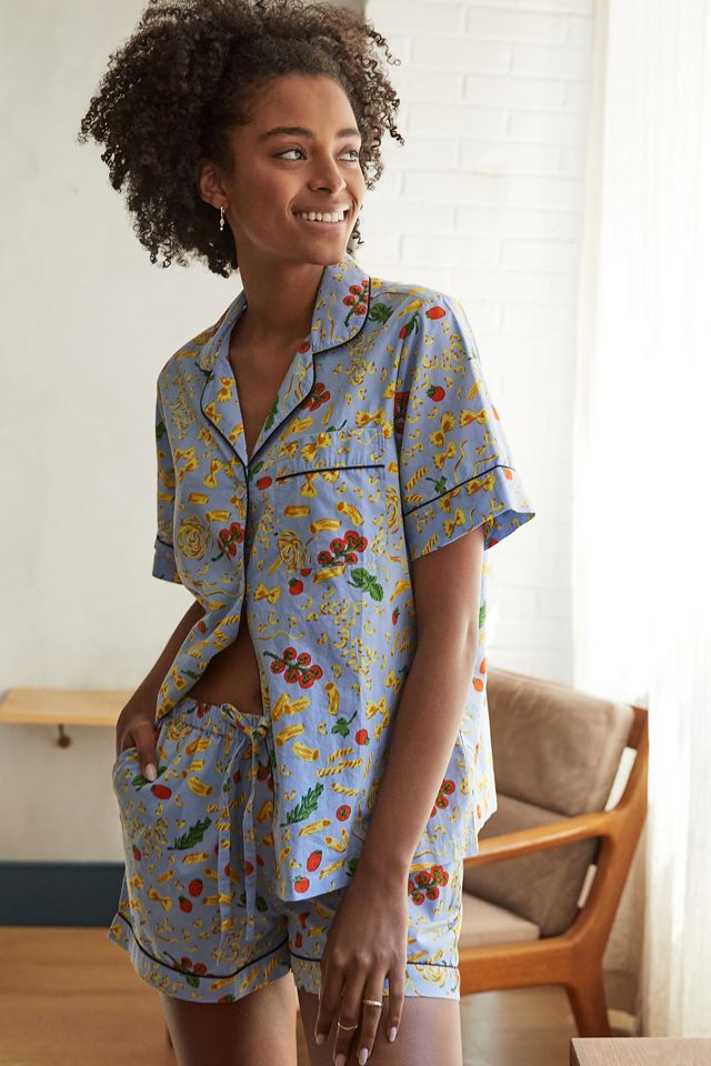 Printfresh Pasta Party Short Sleep Set | Anthropologie