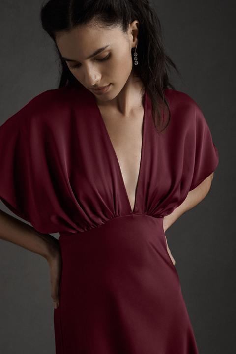 BHLDN Leila Satin Charmeuse Dress