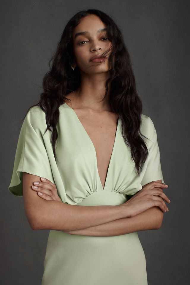 Leila Satin Charmeuse Maxi Dress | Anthropologie