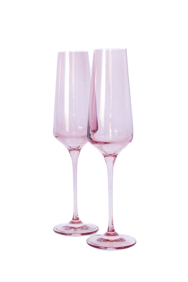 Estelle Colored Glass Champagne Flute (Set of 6)