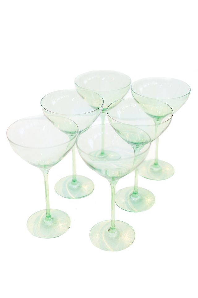 Estelle Colored Glass Martini Set #1