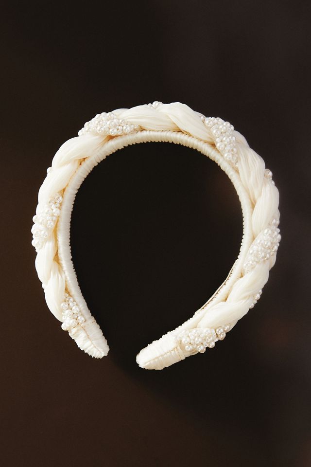 Loeffler Randall Leon Pearl Braided Headband | Anthropologie