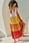 The Raya Colorblock Maxi Dress | Anthropologie
