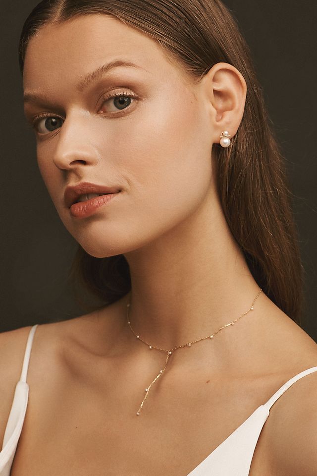 Mini Pearl Drop Necklace | Anthropologie