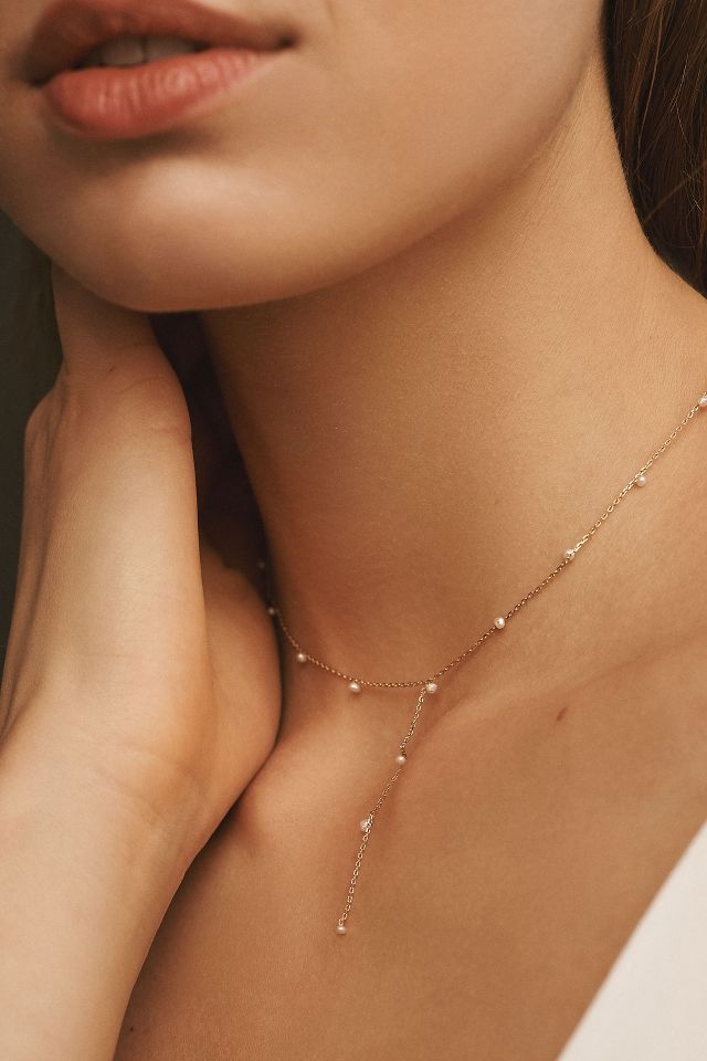 Mini Pearl Drop Necklace | Anthropologie