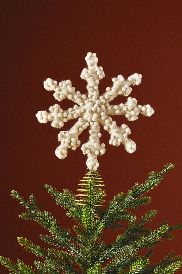Holly Pommed Snowflake Tree Topper #1