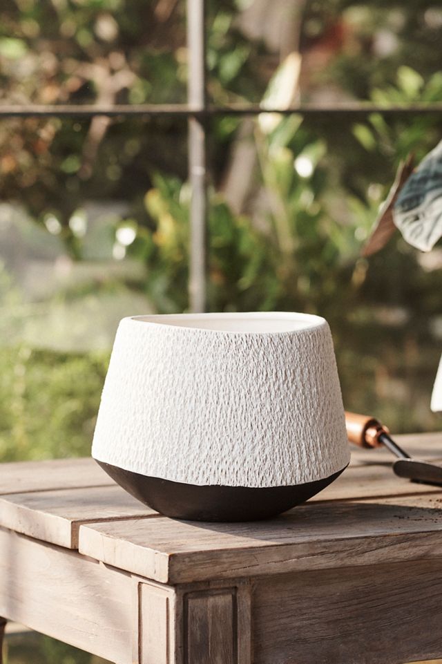 Textured Diamond Ceramic Planter, 8" #1