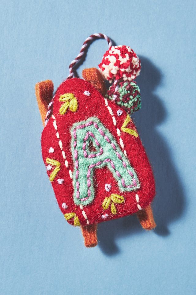 Snow Day Monogram Ornament #1