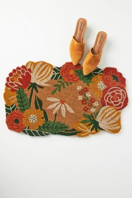 Autumn Florals Shaped Doormat