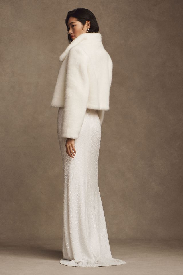 Anthropologie アンリアルファーフェイクファーコート Unreal Fur Tirage Crop Collared Faux Fur Jacket | Anthropologie