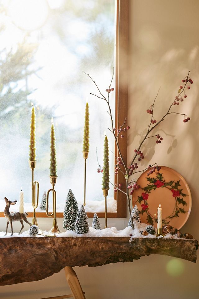 Tree Unscented Taper Candles, Set of 2