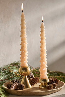 Terrain Tree Unscented Tapers, Set Of 2 In Neutral