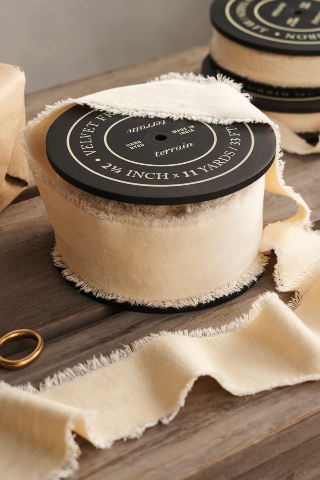 Antiqued Frayed Velvet Ribbon #2