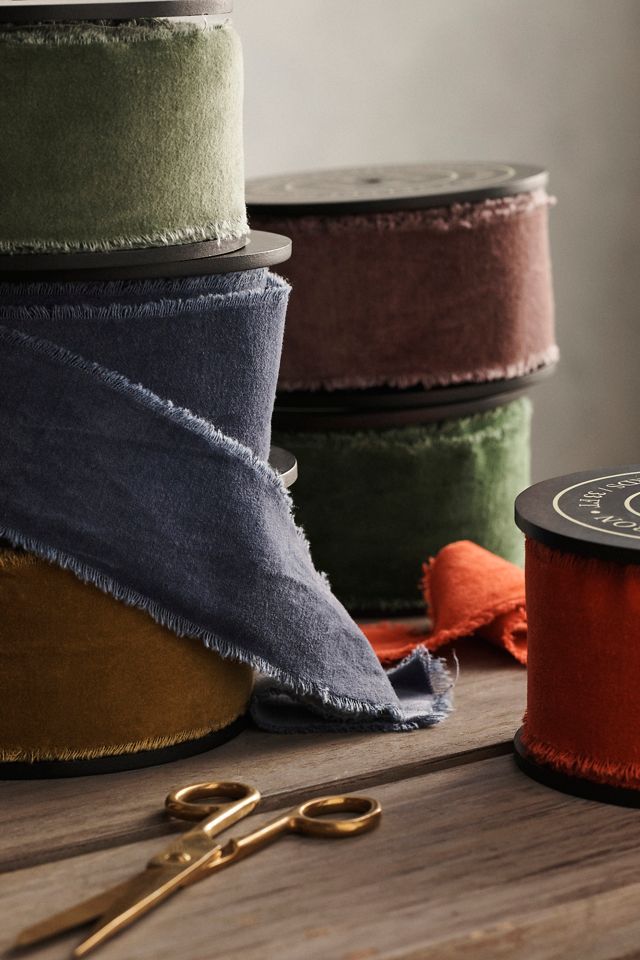 Antiqued Frayed Velvet Ribbon #3