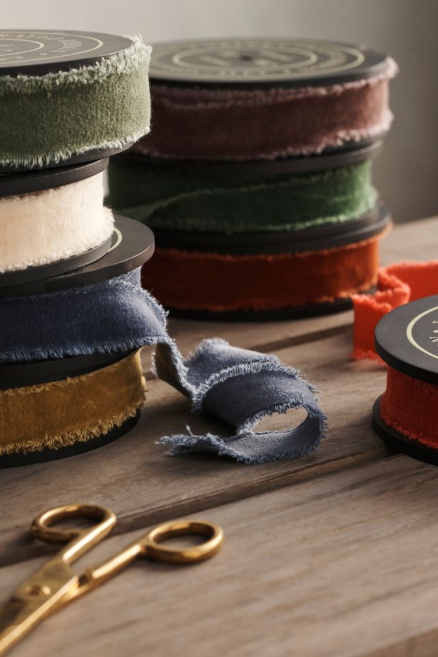 Antiqued Frayed Velvet Ribbon #5