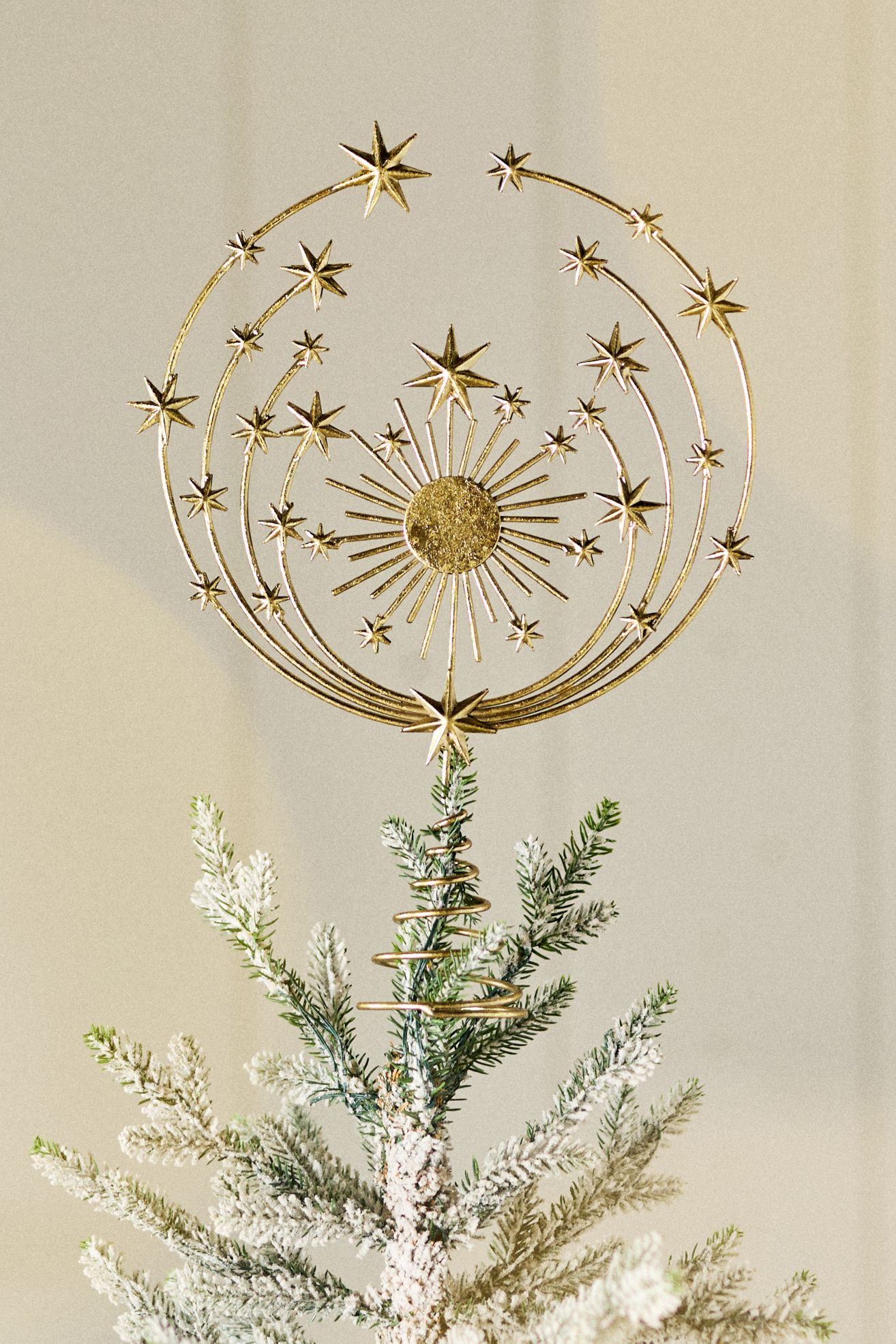 Hedy Gold Metal Tree Topper - Gold, Standard, One Size