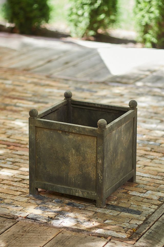 Square Galvanized Planter, 18" #1
