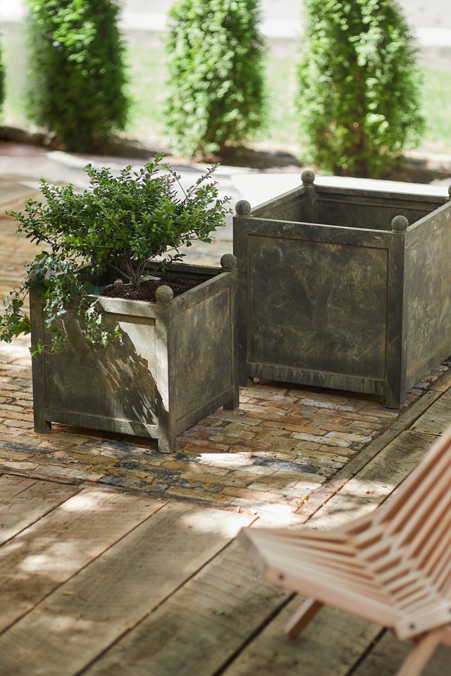 Square Galvanized Planter, 18" #2