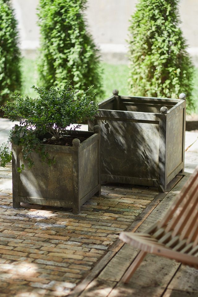 Square Galvanized Planter, 18" #2
