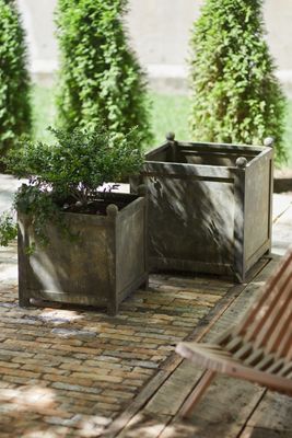 Square Galvanized Planter, 22"