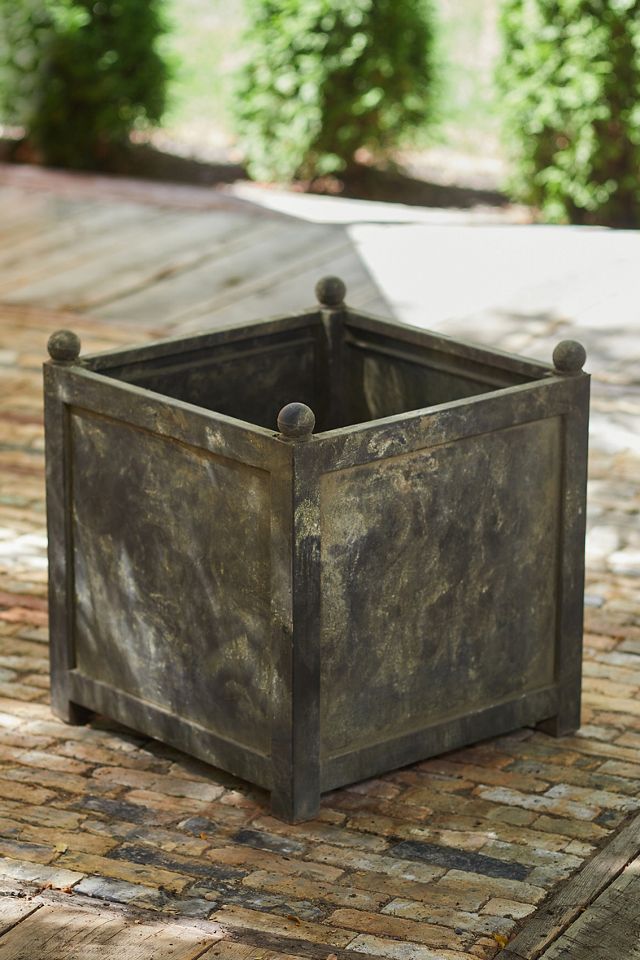 Square Galvanized Planter, 22" #1