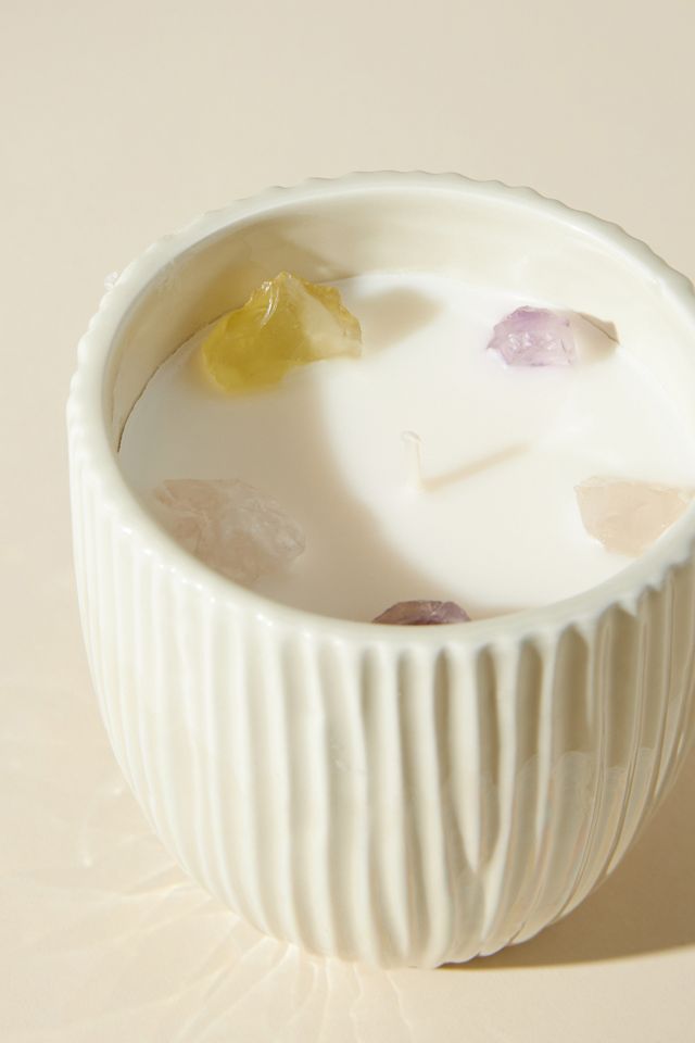Amber Crystal Candle #3