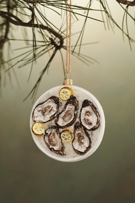 Terrain Oyster Platter Glass Ornament