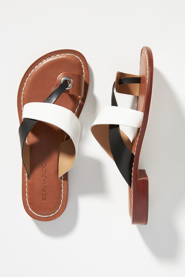 Miami Double-Strap Knot Thong Sandal Brown – Bernardo 1946