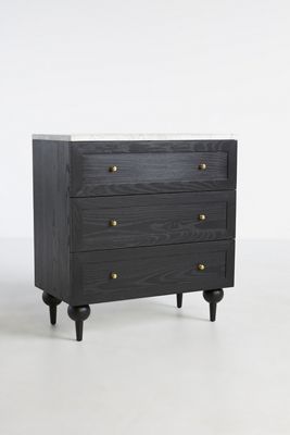 The Fern Marble Top Three-Drawer Dresser