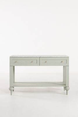 Anthropologie Fern Entryway Console Table In Green