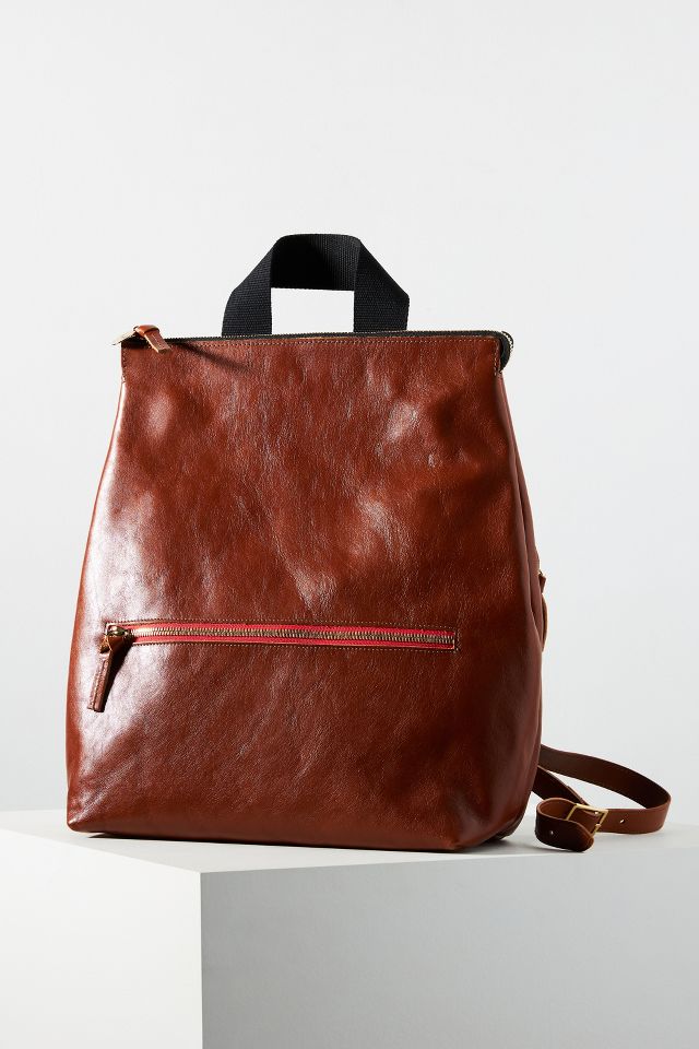 Clare V, Bags, Clare V Remi Leather Backpack Mahogany Rustic