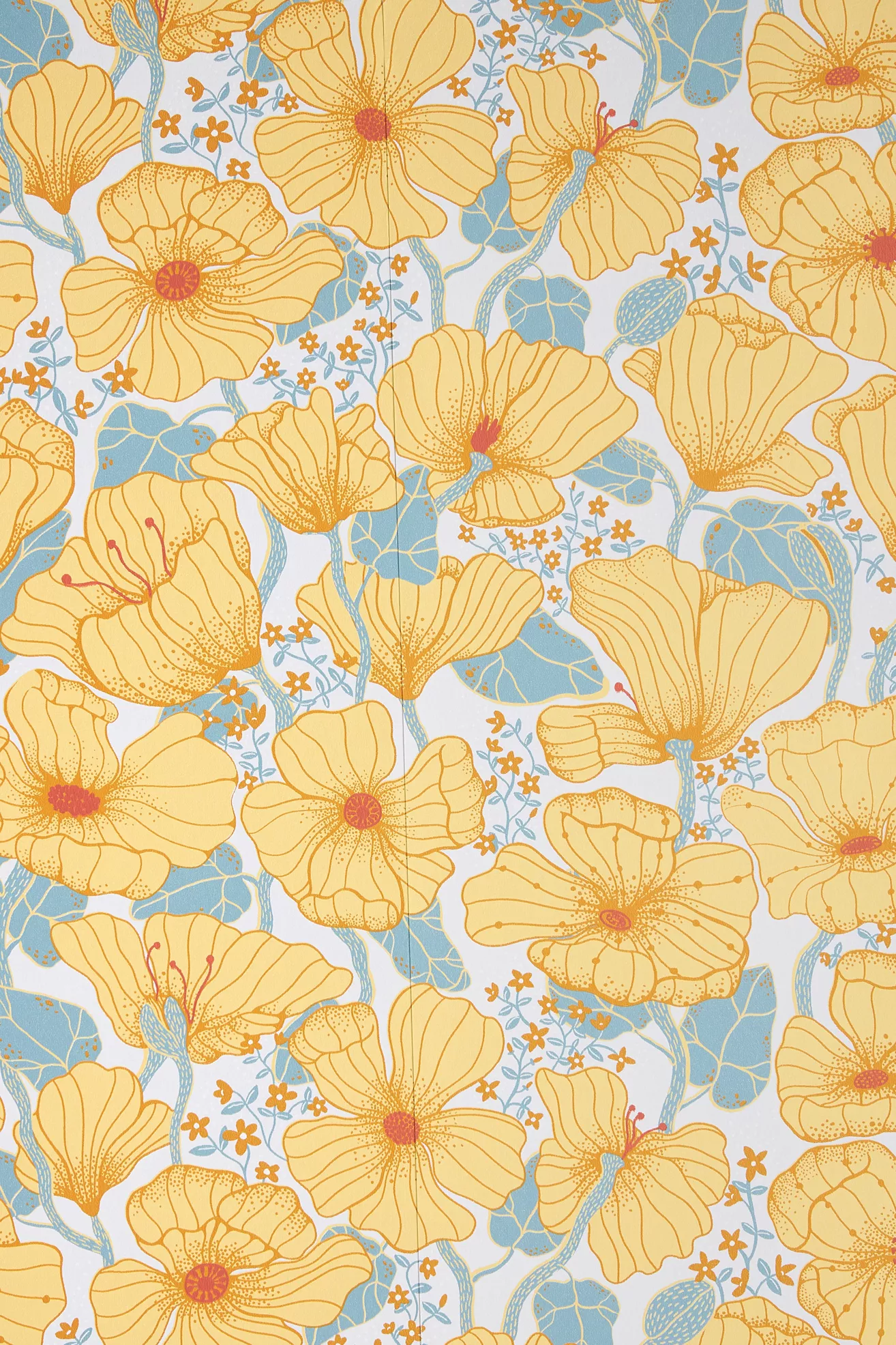 Matilda Poppy Fields Floral Wallpaper