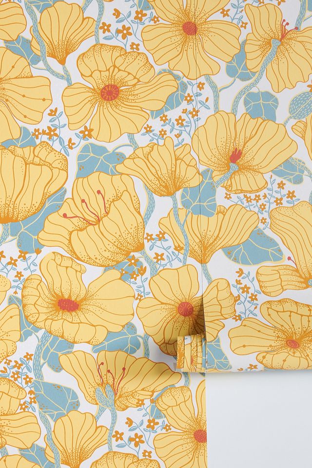 Matilda Poppy Fields Floral Wallpaper #1