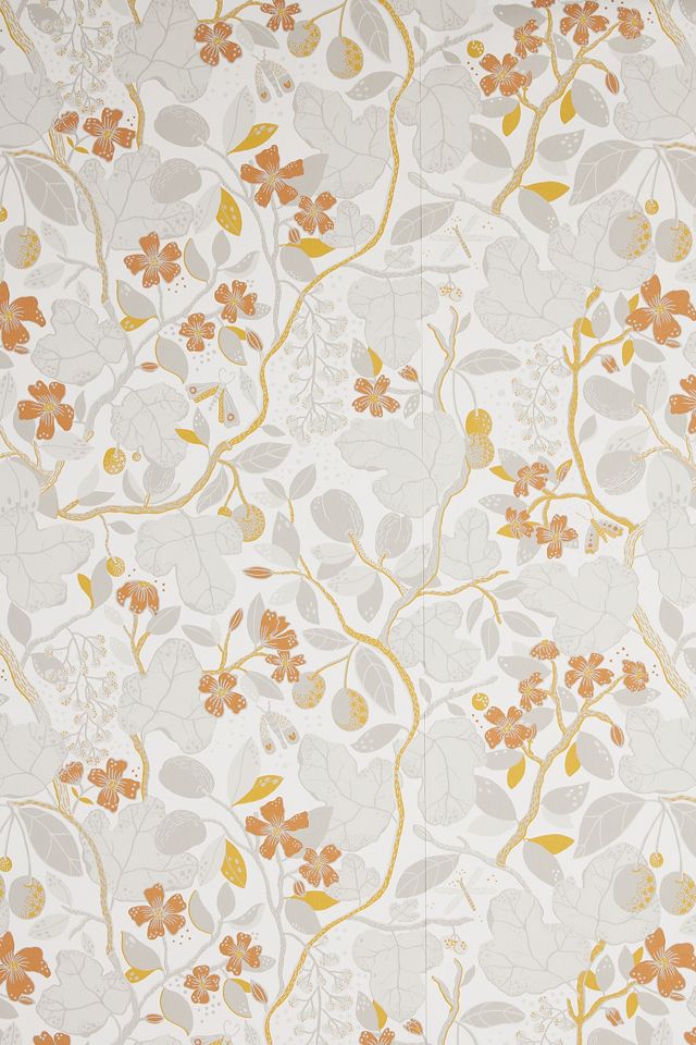 Ewald Beige Garden Vines Floral Wallpaper