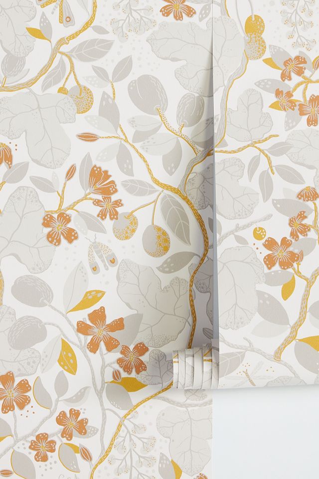 Ewald Beige Garden Vines Floral Wallpaper #1