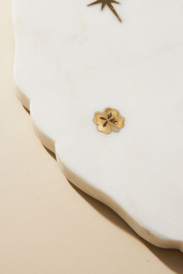 Lucky Marble Monogram Serving Board #3