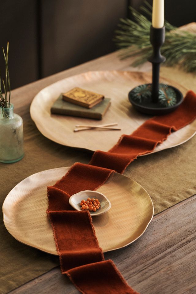 Waved Metal Decorative Tray #2